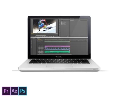 Adobe Creative Cloud on Mac Laptop Non-linear Editor