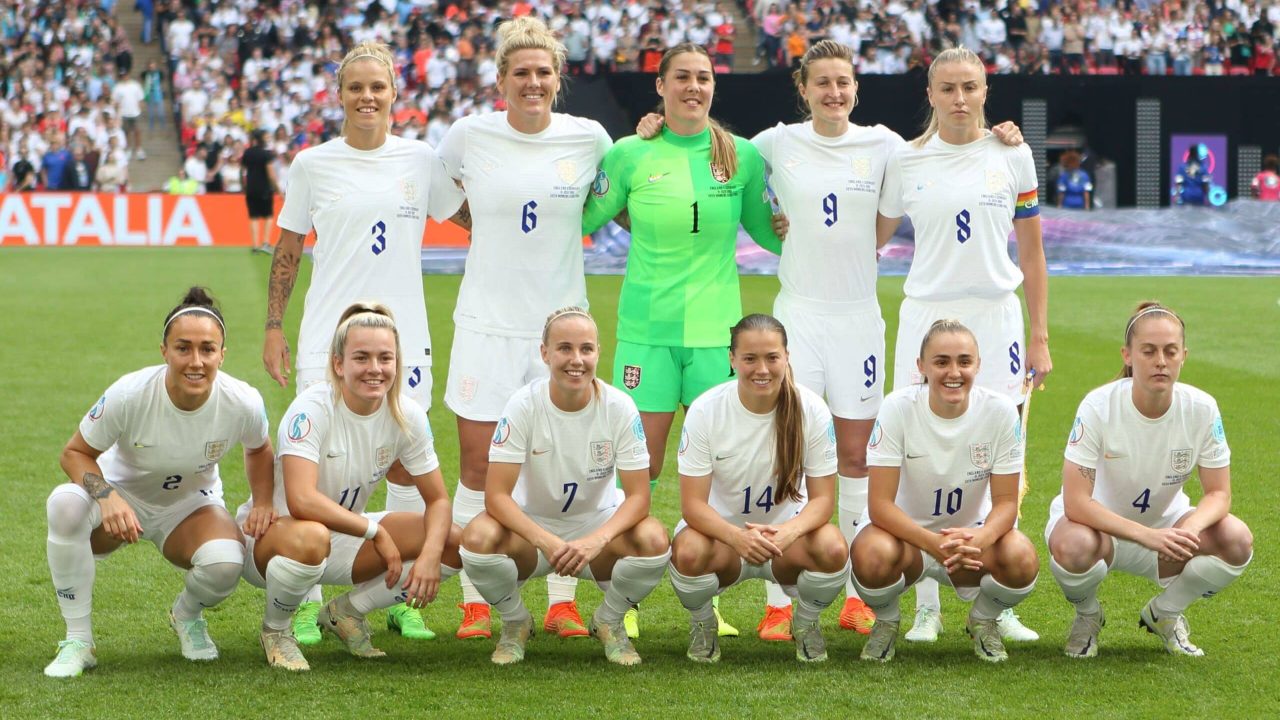 2WD29MB England team photo UEFA Women's Euro Final 2022 England v Germany at Wembley Stadium, London 31 July 2022