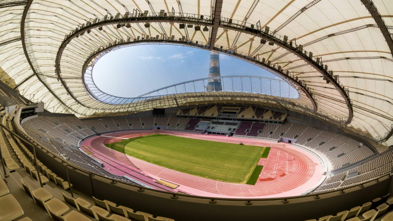 Khalifa International Stadium on 28 February 2018, Doha, Qatar Khalifa International Stadium upgrade